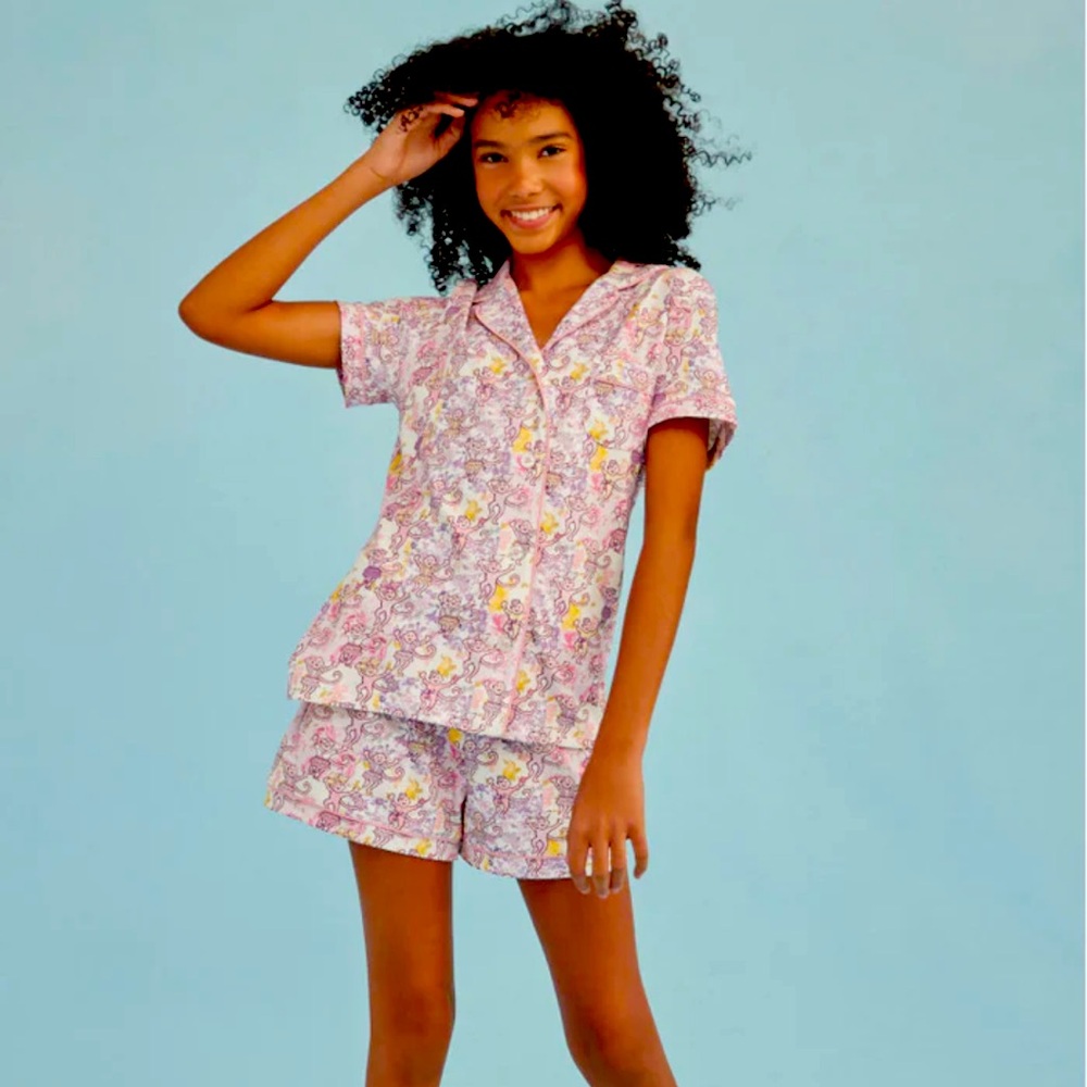 💓Love Shack Fancy x Roller Rabbit - Preppy Patchwork Polo - size small. NWT